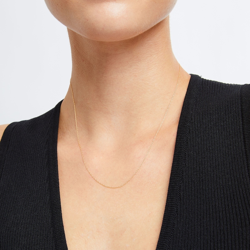 Main Image 2 of 0.76mm Rope Chain Necklace in Solid 14K Gold - 18"