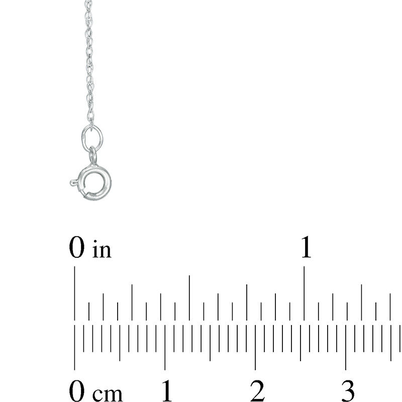 Main Image 2 of Ladies' 0.76mm Rope Chain Necklace in Solid 14K White Gold - 16"