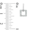 Thumbnail Image 1 of 1/6 CT. T.W. Diamond Square Outline Drop Earrings in 14K White Gold