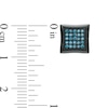 Thumbnail Image 2 of Men's 1/4 CT. T.W. Composite Enhanced Blue Diamond Square Stud Earrings in Black IP Stainless Steel