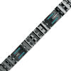 Thumbnail Image 1 of 1/2 CT. T.W. Enhanced Blue Diamond Bracelet in Black Tungsten and Stainless Steel - 8.5"