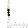 Thumbnail Image 1 of 8.0 - 9.0mm Cultured Freshwater Pearl and Onyx Strand Necklace in Sterling Silver