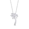 Thumbnail Image 0 of Diamond Accent Palm Tree Pendant in 10K White Gold