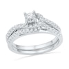 1/3 CT. T.W. Diamond Knot Bridal Set In 10K White Gold