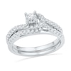 Thumbnail Image 1 of 1/3 CT. T.W. Diamond Knot Bridal Set in 10K White Gold