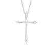 Thumbnail Image 1 of Diamond Accent Cross Pendant in 10K White Gold
