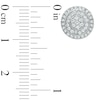 Thumbnail Image 2 of 1/2 CT. T.W. Multi-Diamond Layered Circle Stud Earrings in 10K White Gold