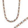 Thumbnail Image 0 of Men's Necklace and Bracelet Set in Two-Tone Stainless Steel - 24"