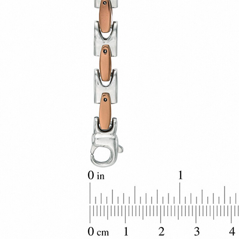 Main Image 3 of Necklace and Bracelet Set in Two-Tone Stainless Steel - 24"