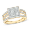 Thumbnail Image 0 of 1/3 CT. T.W. Diamond Square Composite Frame Ring in 10K Gold