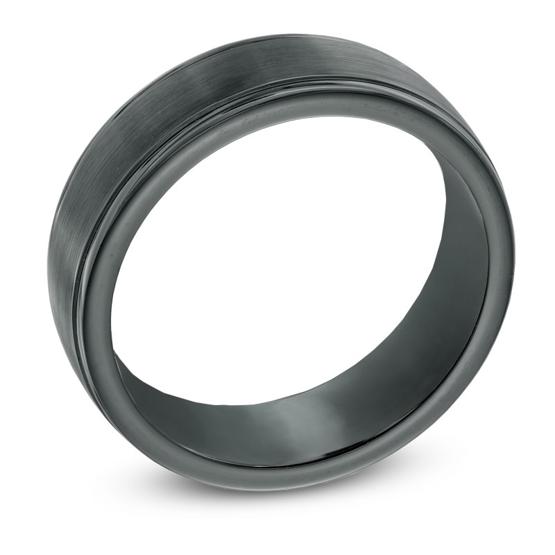 Men's 7.0mm Comfort Fit Wedding Band in Black Cobalt - Size 10