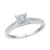 Thumbnail Image 0 of 1/5 CT. T.W. Princess-Cut Diamond Square Frame Promise Ring in 10K White Gold