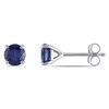 Thumbnail Image 0 of 5.0mm Blue Sapphire Stud Earrings in 10K White Gold