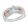 1 CT. T.W. Marquise Diamond Past Present Future® Ring in 14K Two-Tone Gold