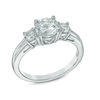 Thumbnail Image 2 of Lab-Created White Sapphire Pendant, Ring and Stud Earrings Set in Sterling Silver - Size 7
