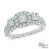 Thumbnail Image 0 of 1-1/2 CT. T.W. Princess-Cut Diamond Frame Past Present Future® Ring in 14K White Gold