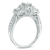 Thumbnail Image 1 of 1-1/2 CT. T.W. Princess-Cut Diamond Frame Past Present Future® Ring in 14K White Gold