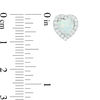 Thumbnail Image 1 of 6.0mm Heart-Shaped Lab-Created Opal and White Sapphire Frame Stud Earrings in Sterling Silver