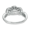 1 CT. T.W. Certified Oval Diamond Past Present Future® Ring in 14K White Gold (I/I1)