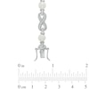 Thumbnail Image 2 of 5.5-6.0mm Freshwater Cultured Pearl and Lab-Created White Sapphire Infinity Link Bracelet in Sterling Silver-7.75"