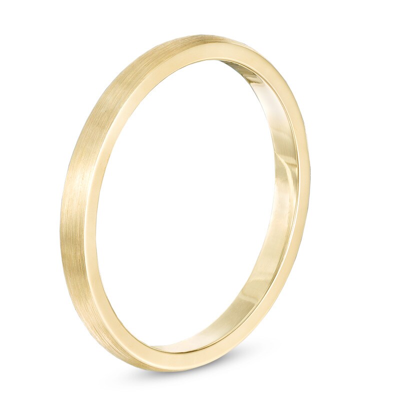 Ladies' 2.0mm Satin Wedding Band in 14K Gold