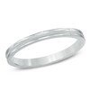 Thumbnail Image 1 of Ladies' 1.5mm Milgrain Wedding Band in 14K White Gold - Size 6