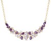 Thumbnail Image 1 of Rose de France Amethyst, Purple Amethyst and White Topaz Necklace in Sterling Silver with 14K Gold Plate - 17"