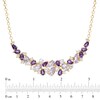 Thumbnail Image 2 of Rose de France Amethyst, Purple Amethyst and White Topaz Necklace in Sterling Silver with 14K Gold Plate - 17"