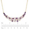 Thumbnail Image 1 of Rose de France Amethyst, Purple Amethyst and White Topaz Necklace in Sterling Silver with 14K Gold Plate - 17"