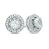 Thumbnail Image 2 of Multi-Gemstone and Lab-Created White Sapphire Frame Earrings and Jacket Set in Sterling Silver