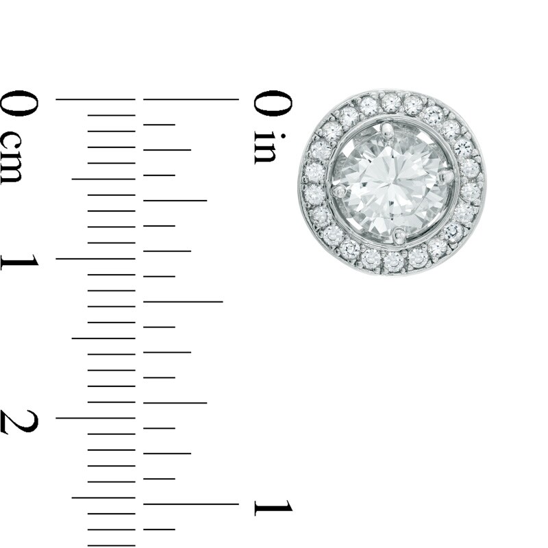 Main Image 3 of Multi-Gemstone and Lab-Created White Sapphire Frame Earrings and Jacket Set in Sterling Silver