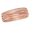 Thumbnail Image 1 of Pink and White Crystal Bangle in Brass with 18K Rose Gold Plate