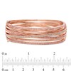 Thumbnail Image 2 of Pink and White Crystal Bangle in Brass with 18K Rose Gold Plate
