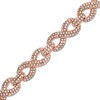 Thumbnail Image 1 of Crystal Infinity Link Bracelet in Brass with 18K Rose Gold Plate - 7.75"