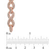 Thumbnail Image 2 of Crystal Infinity Link Bracelet in Brass with 18K Rose Gold Plate - 7.75"