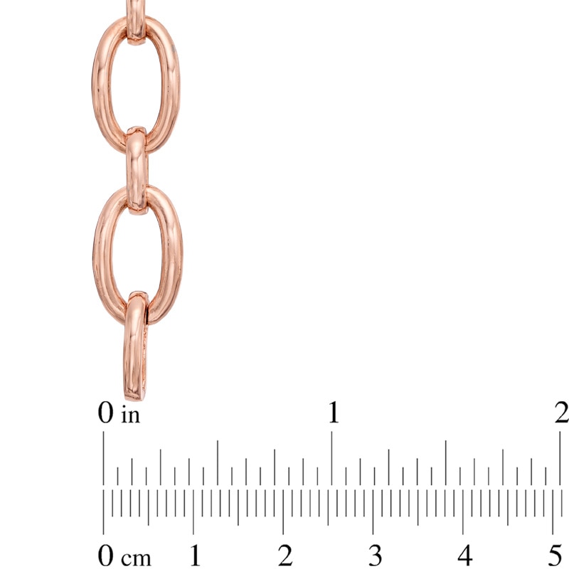 Crystal Link Necklace in Brass with 18K Rose Gold Plate