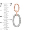 Thumbnail Image 2 of Crystal Oval Link Drop Earrings in Brass with 18K Rose Gold Plate