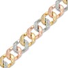 Thumbnail Image 1 of Crystal Curb Chain Style Bracelet in Brass with 18K Two-Tone Gold Plate - 8.0"