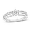 Thumbnail Image 1 of 1/5 CT. T.W. Composite Diamond Flower Split Shank Promise Ring in 10K White Gold