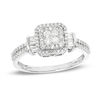 Thumbnail Image 1 of 1/2 CT. T.W. Composite Diamond Square Frame Collared Ring in 10K White Gold