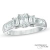 Thumbnail Image 0 of 2 CT. T.W. Certified Emerald-Cut Diamond Past Present Future® Ring in 14K White Gold (I/I1)