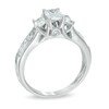 Thumbnail Image 2 of 2 CT. T.W. Certified Emerald-Cut Diamond Past Present Future® Ring in 14K White Gold (I/I1)