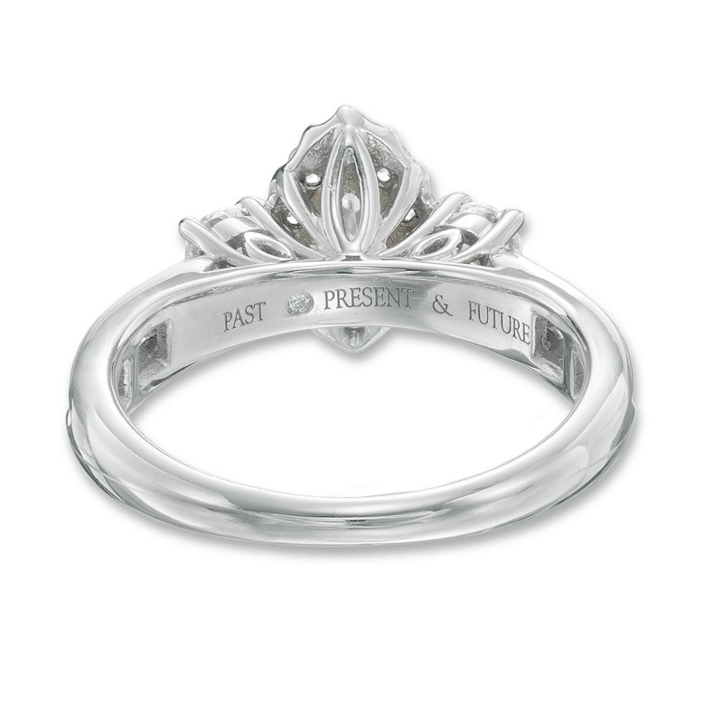 1 CT. T.W. Marquise Diamond Past Present Future® Ring in 14K White Gold
