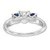Thumbnail Image 2 of 1/2 CT. T.W. Diamond and Blue Sapphire Past Present Future® Engagement Ring in 14K White Gold