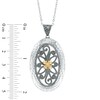 Thumbnail Image 2 of Oval Pendant in Sterling Silver and 14K Gold