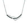 Thumbnail Image 0 of 1/4 CT. T.W. Enhanced Black and White Diamond Wave Necklace in Sterling Silver - 16"