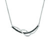 Thumbnail Image 1 of 1/4 CT. T.W. Enhanced Black and White Diamond Wave Necklace in Sterling Silver - 16"