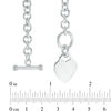 Thumbnail Image 2 of Heart Charm Toggle Bracelet in Sterling Silver - 7.25"