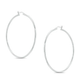 【Vintage Silver】 Hoop earrings 925 Sterling Silver Vintage Shiny Hollow Swirl Twist Hoop