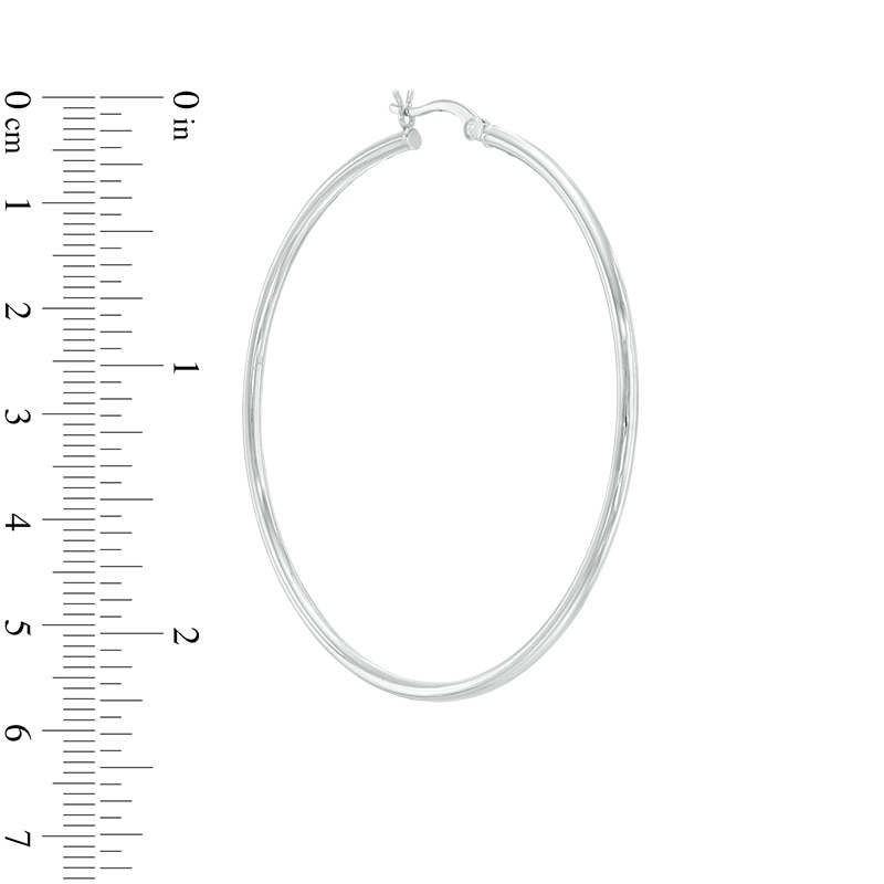 Main Image 2 of 50mm Hoop Earrings in Sterling Silver